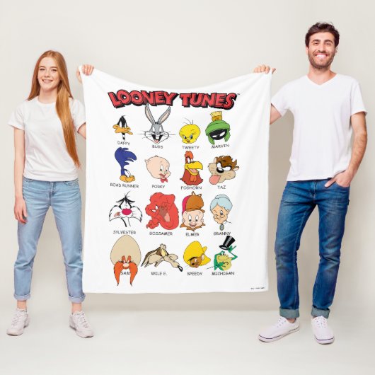LOONEY TUNES™ Headshots Fleece Deken (In situ)