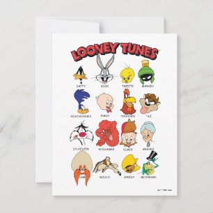 LOONEY TUNES™ Headshots Notitiekaartje