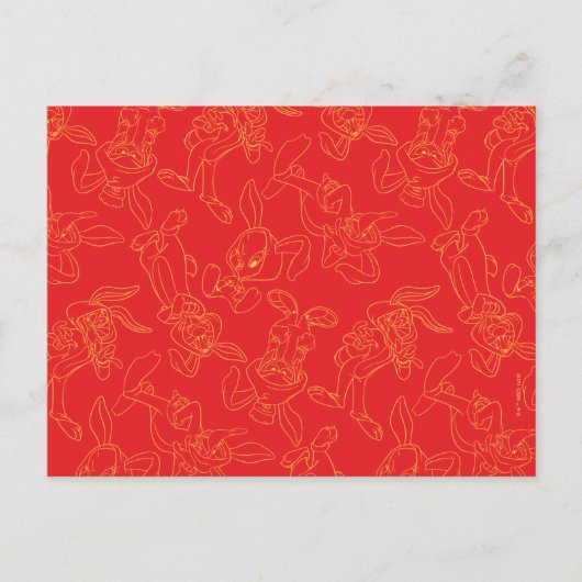 LOONEY TUNES™ | Jaar van het konijnenkostumepatroo Briefkaart (Voorkant)
