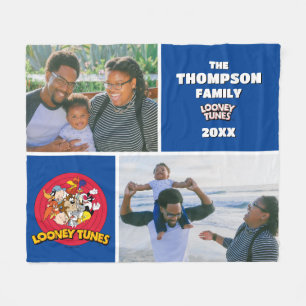 LOONEY TUNES™ Karakter Logo Familie Foto Fleece Deken