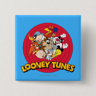 LOONEY TUNES™ Karakterlogo Vierkante Button 5,1 Cm