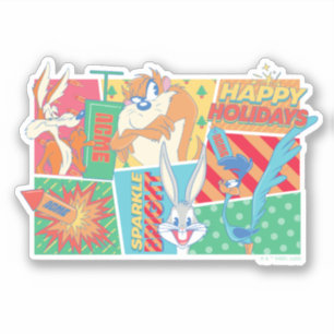 LOONEY TUNES™ Prettige feestdagen Patroon Sticker
