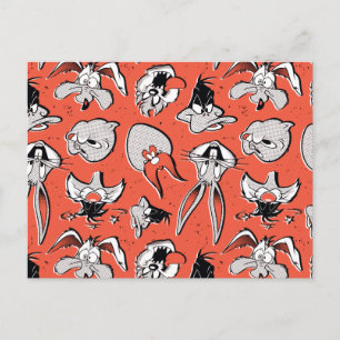 LOONEY TUNES™ Retro Halftone Patroon Briefkaart