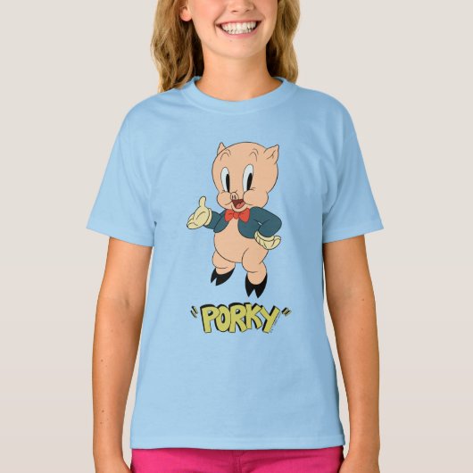 LOONEY TUNES™ Retro Laughs | Porky Pig T-shirt (Voorkant)