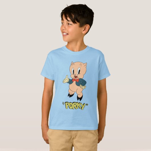 LOONEY TUNES™ Retro Laughs | Porky Pig T-shirt (Voorkant volledig)
