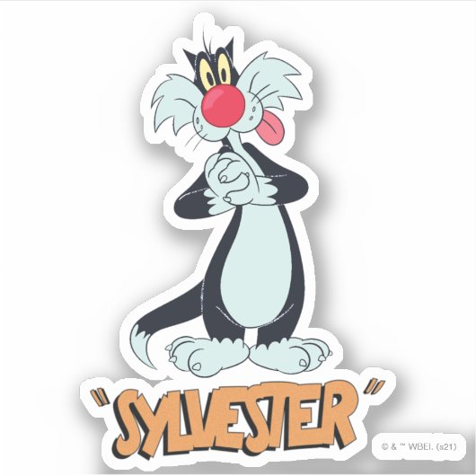 LOONEY TUNES™ Retro Laughs | SYLVESTER™ Sticker (Voorkant)