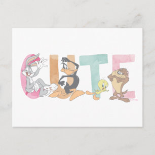 LOONEY TUNES™ Schattigee Waterverf Wordmark Briefkaart