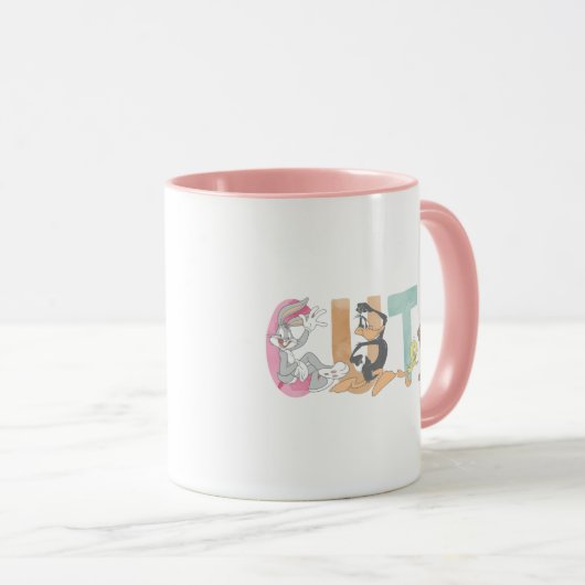 LOONEY TUNES™ Schattigee Waterverf Wordmark Mok (Voorkant rechts)