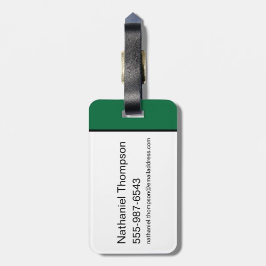 LOONEY TUNES™ Soccer Grid Pattern Bagagelabel (Achterkant verticaal)