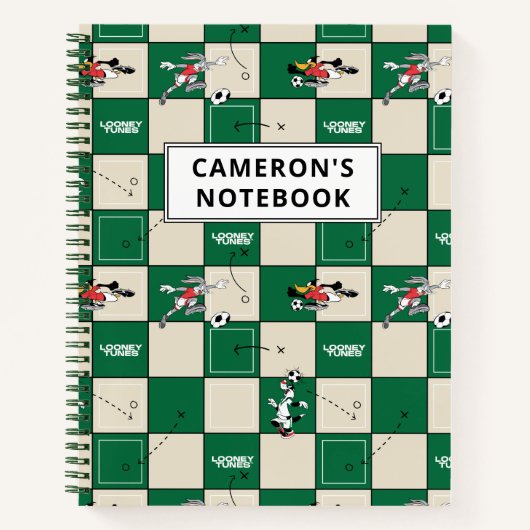 LOONEY TUNES™ Soccer Grid Pattern Notitieboek (Voorkant)