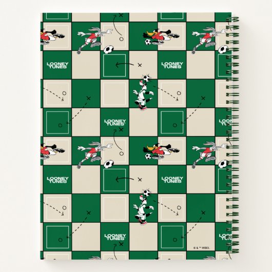 LOONEY TUNES™ Soccer Grid Pattern Notitieboek (Achterkant)