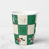 LOONEY TUNES™ Soccer Grid Pattern Papieren Bekers (Achterkant)