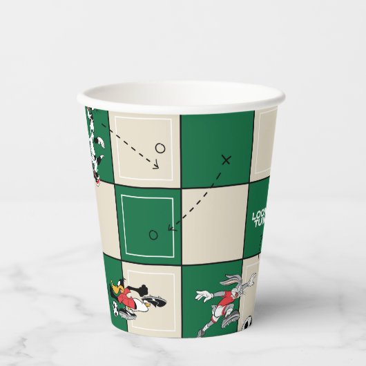 LOONEY TUNES™ Soccer Grid Pattern Papieren Bekers (Voorkant)