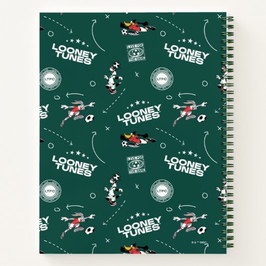 LOONEY TUNES™ Soccer Playbook Pattern Notitieboek (Achterkant)