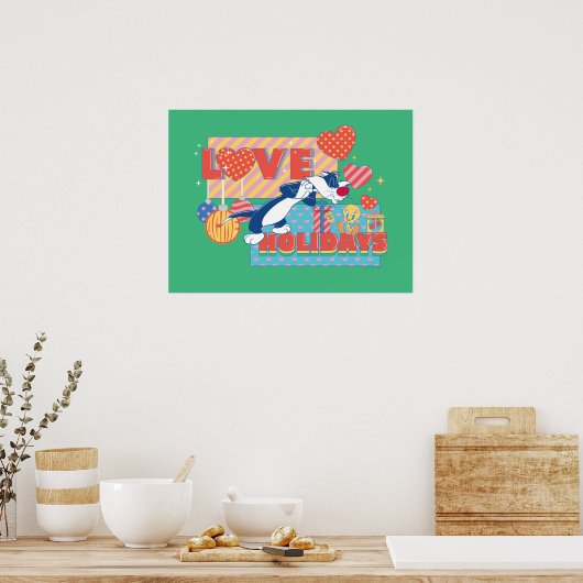 LOONEY TUNES™ | SYLVESTER™ & TWEETY™Love Feestdage Poster (Keuken)