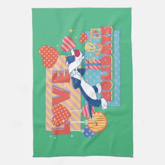 LOONEY TUNES™ | SYLVESTER™ & TWEETY™Love Feestdage Theedoek (Verticaal)