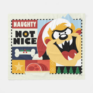 LOONEY TUNES™ TAZ™ Naughty Not Nice Fleece Deken