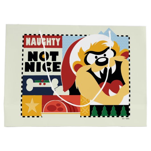 LOONEY TUNES™ TAZ™ Naughty Not Nice Groot Cadeauzakje (Achterkant)