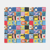 LOONEY TUNES™-tekencheckerblokken Fleece Deken (Voorkant (Horizontaal))