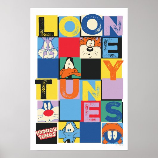 LOONEY TUNES™-tekencheckerblokken Poster (Voorkant)