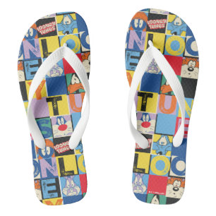 LOONEY TUNES™-tekencheckerblokken Teenslippers
