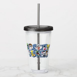 LOONEY TUNES™-tekens in letters Acryl Drinkbeker