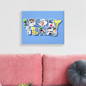 LOONEY TUNES™-tekens in letters Canvas Afdruk (Insitu (Woonkamer))