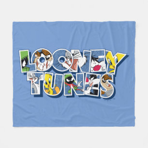 LOONEY TUNES™-tekens in letters Fleece Deken