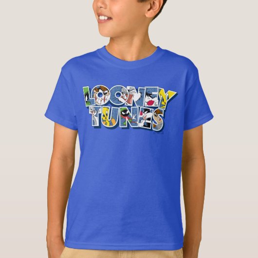 LOONEY TUNES™-tekens in letters T-shirt (Voorkant)