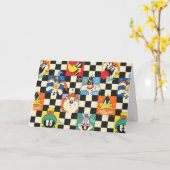 LOONEY TUNES™-tekens op zwart-witchecker Kaart (Gele Bloem)