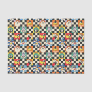 LOONEY TUNES™-tekens op zwart-witchecker Tissuepapier
