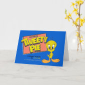 LOONEY TUNES™ TWEETY™ Carte de hall rétro (Fleur jaune)