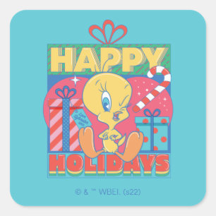 LOONEY TUNES™   TWEETY™ Prettig Vieren Vierkante Sticker