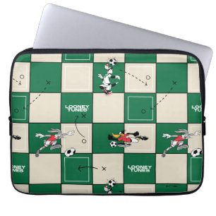 LOONEY TUNES™ Voetbal Rasterpatroon Laptop Sleeve