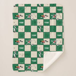 LOONEY TUNES™ Voetbal Rasterpatroon Sherpa Deken