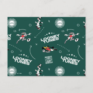LOONEY TUNES™ Voetbal Speelboek Patroon Briefkaart