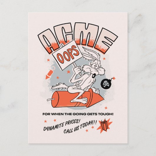 LOONEY TUNES™ | WILE E. COYOTE™ ACME Dynamite Briefkaart (Voorkant)