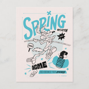 LOONEY TUNES™   WILE E. COYOTE™ Spring in Action Briefkaart