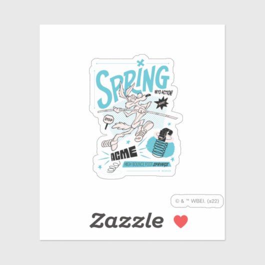 LOONEY TUNES™ | WILE E. COYOTE™ Spring in Action Sticker (Vel)