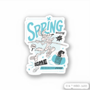 LOONEY TUNES™ WILE E. COYOTE™ Spring in Action Sticker