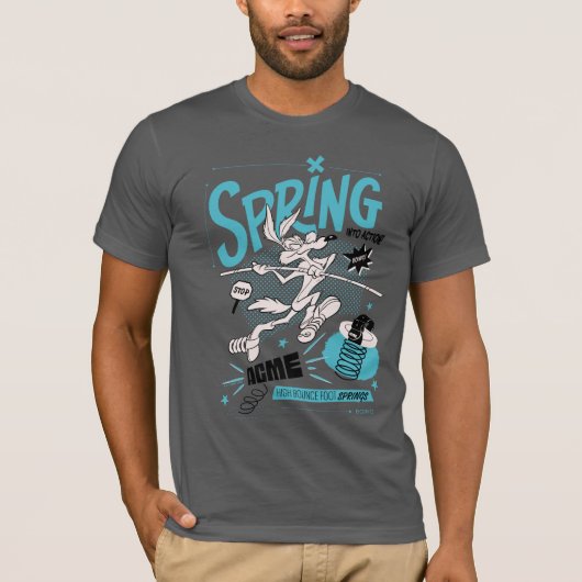 LOONEY TUNES™ | WILE E. COYOTE™ Spring in Action T-shirt (Voorkant)