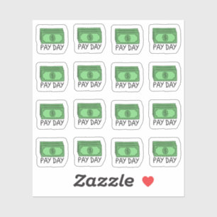 Loongedag Loonstrook Planner Financiën Tracker Pla Sticker