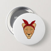 Loonheid met Bandana Ronde Button 7,6 Cm (Voorkant /achterkant)