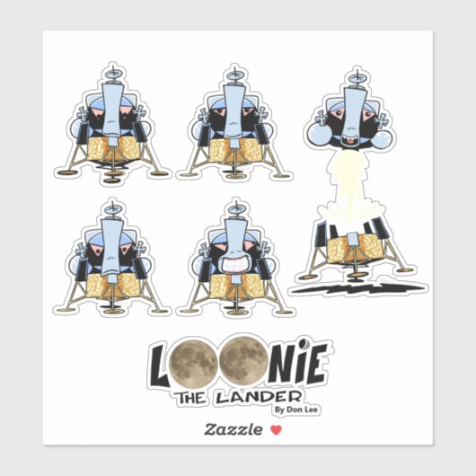 Loonie de Lander Sticker (Vel)