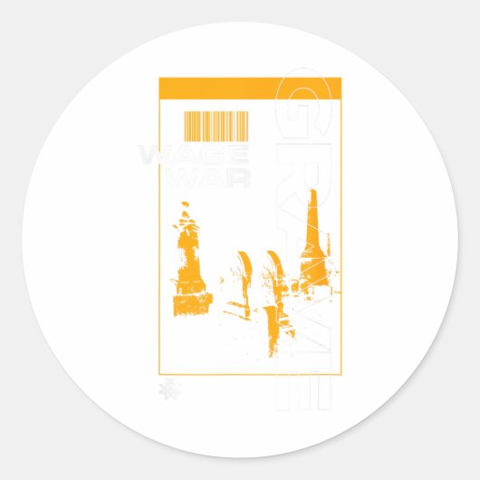 Loonoorlog - Graf Ronde Sticker (Voorkant)