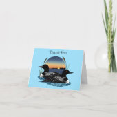 Loons Sunset Blue Bedankkaart (Voorkant)