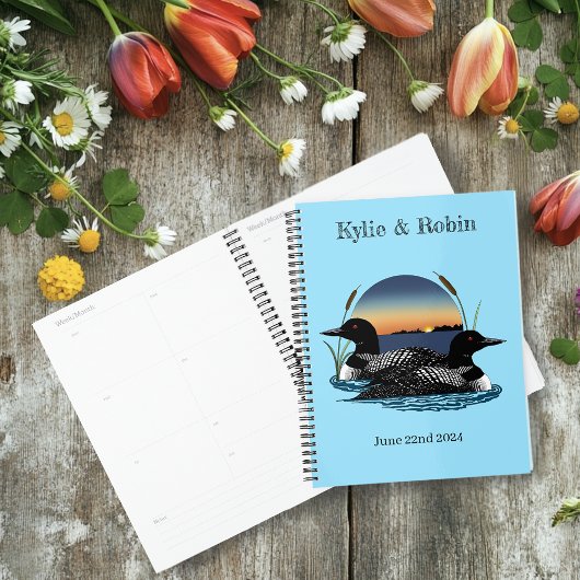 Loons Sunset Blue Planner