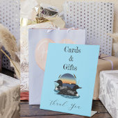 Loons Sunset Blue Reclamebord Met Voetstuk