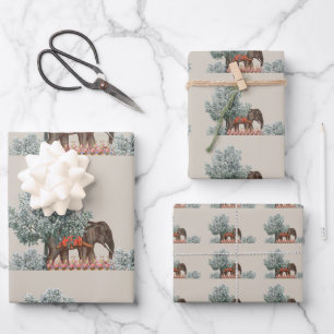 Loop aan de wilde kant inpakpapier vel