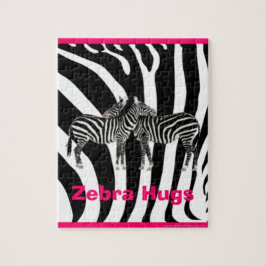 Loop aan de wilde kant - Zebra handschoenen Legpuzzel (Verticaal)